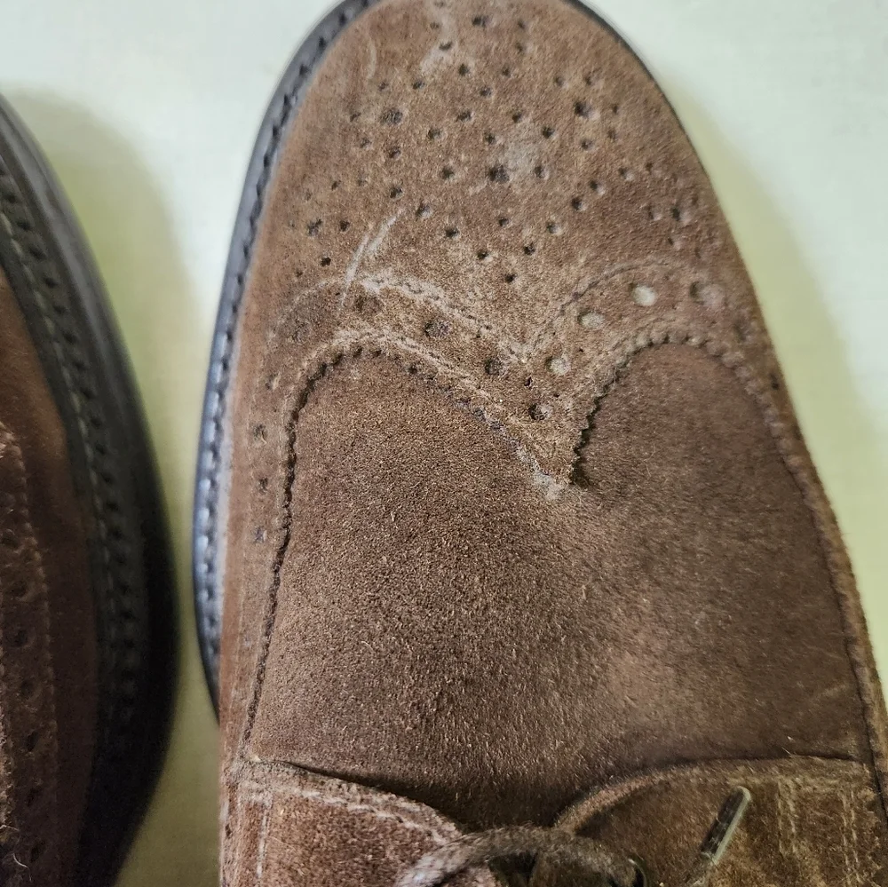 Campanile Brown Suede Men's Lace Up Oxfords, Size 10